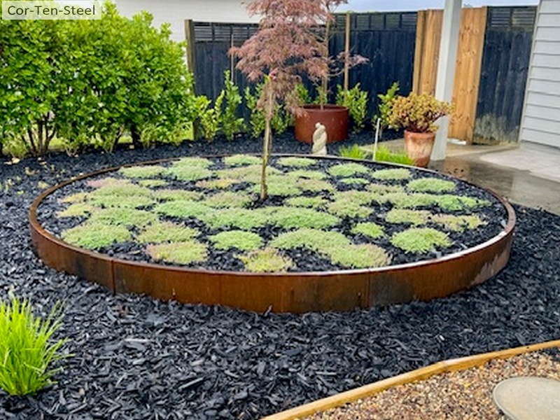 corten round planter using 8 segments