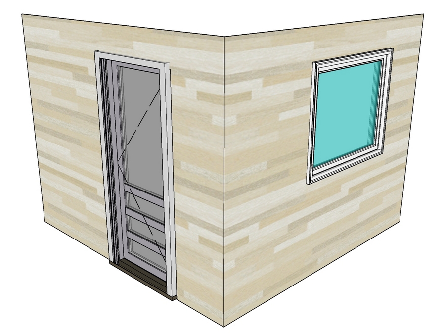plywood cladding over cavity