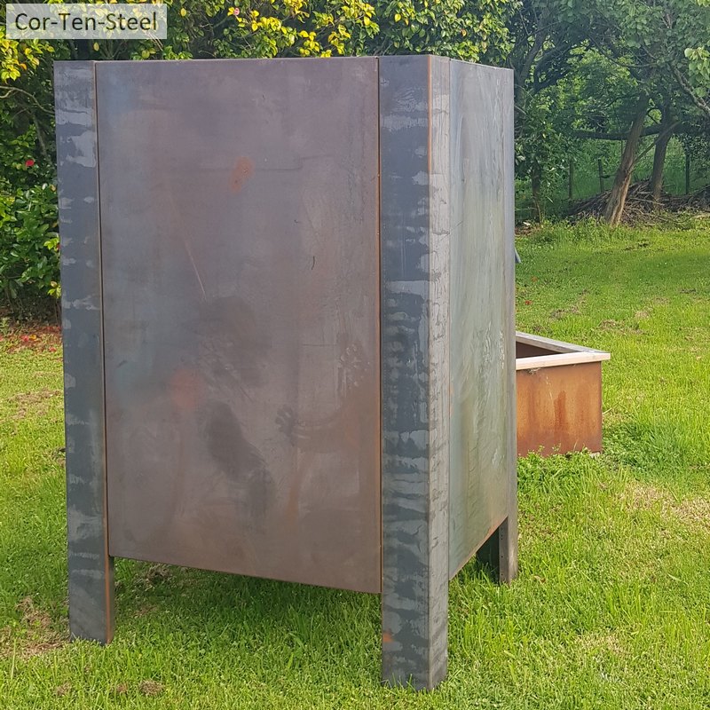 corten gate column 1500mm tall