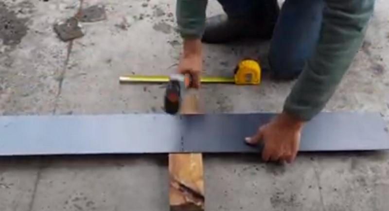 hammer used to bend corten