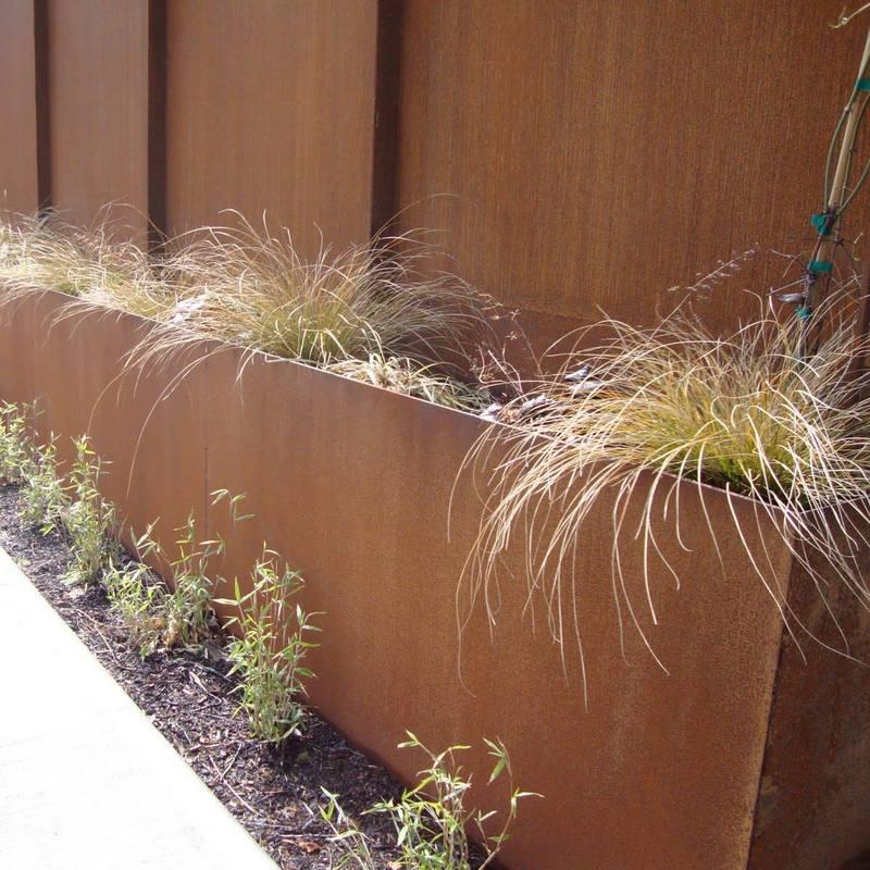 coreten fence and retaining wall