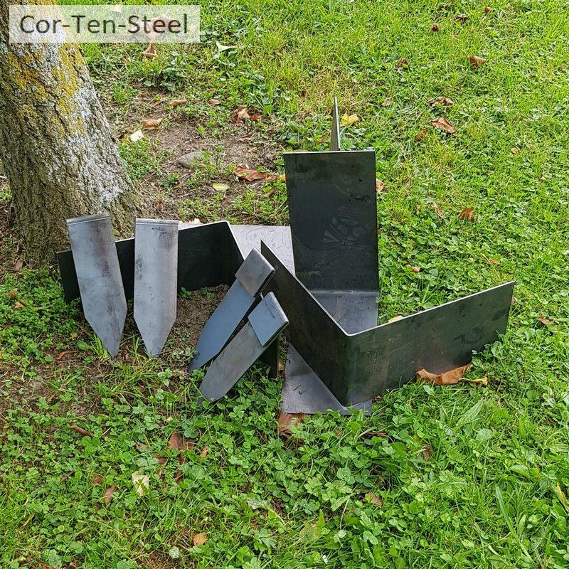 corten edging peg lengths