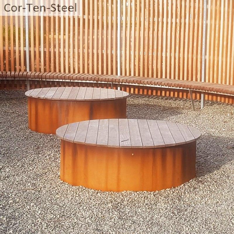 corten garden border layout