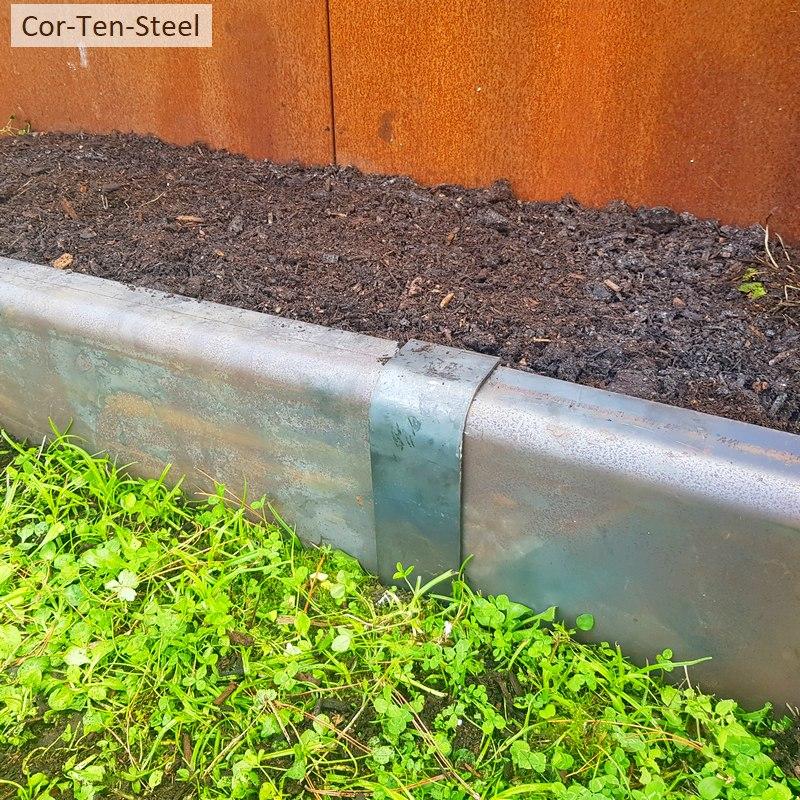 corten rolled edging 200mm tall