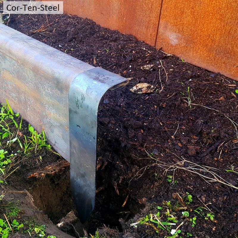 corten rolled edge assembly of parts