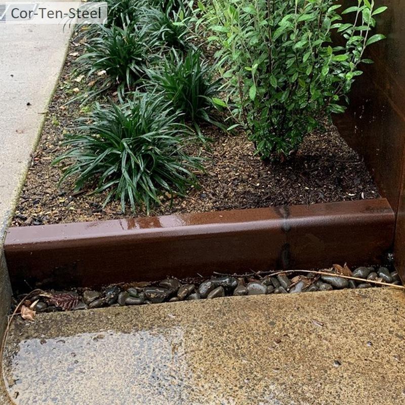 corten rolled top edge edging