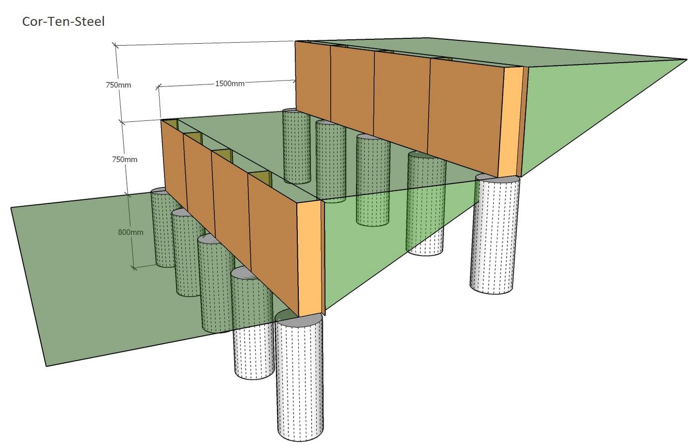 corten terraced retaining wall guidelines
