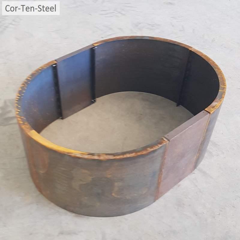 elongated corten planter