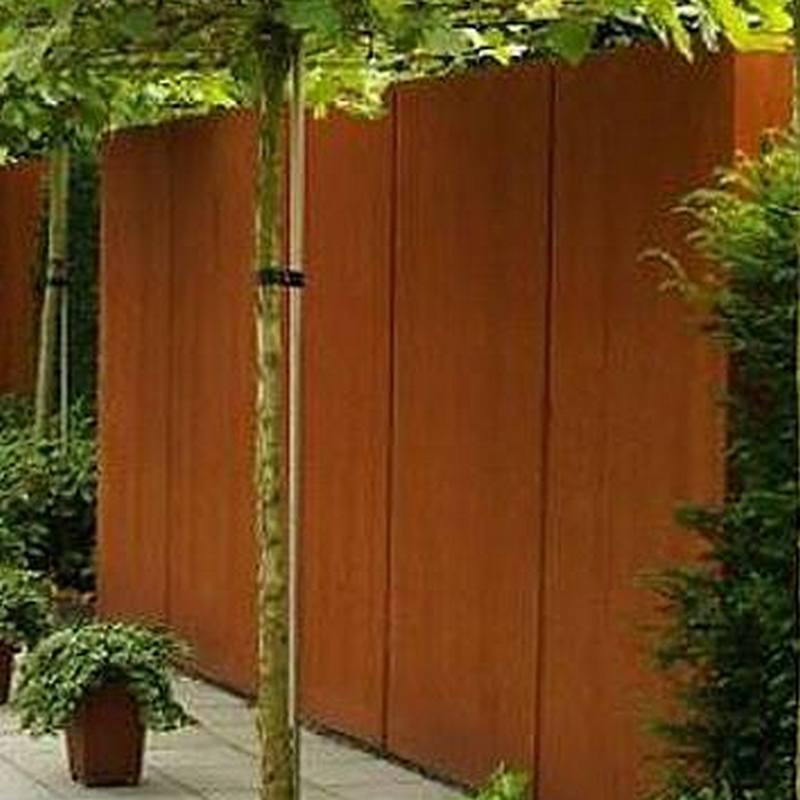 corten fence panels