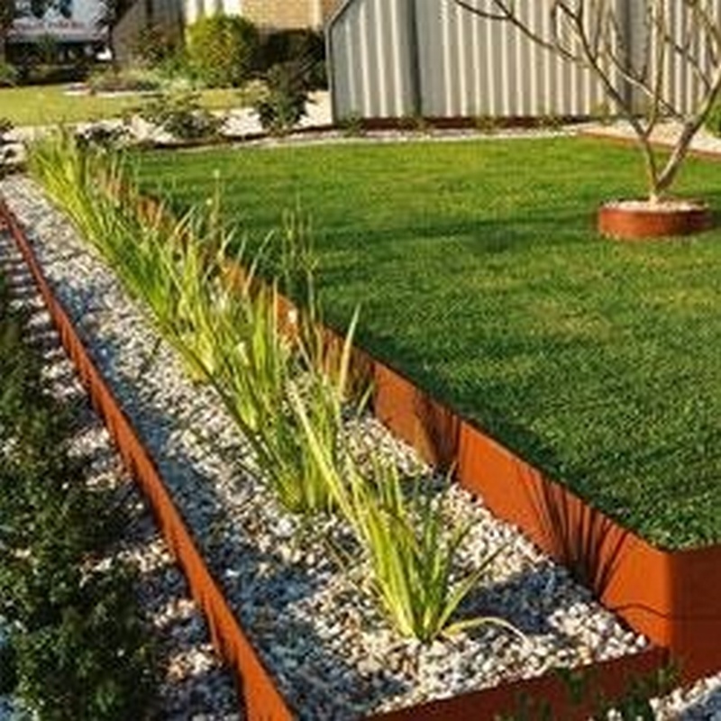 Corten Garden Edging Simple To, Corrugated Iron Garden Edging