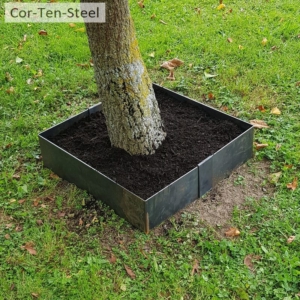 corten square tree planter