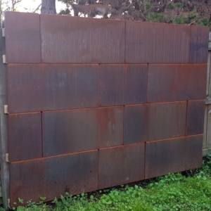 corten fence panels 4 months old