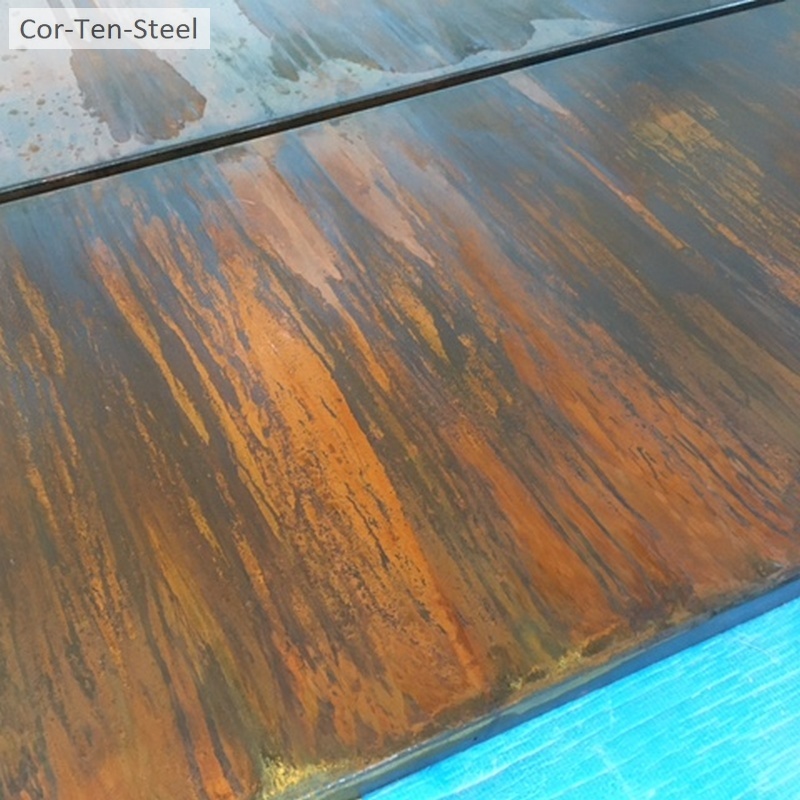 weathered effect on corten steel