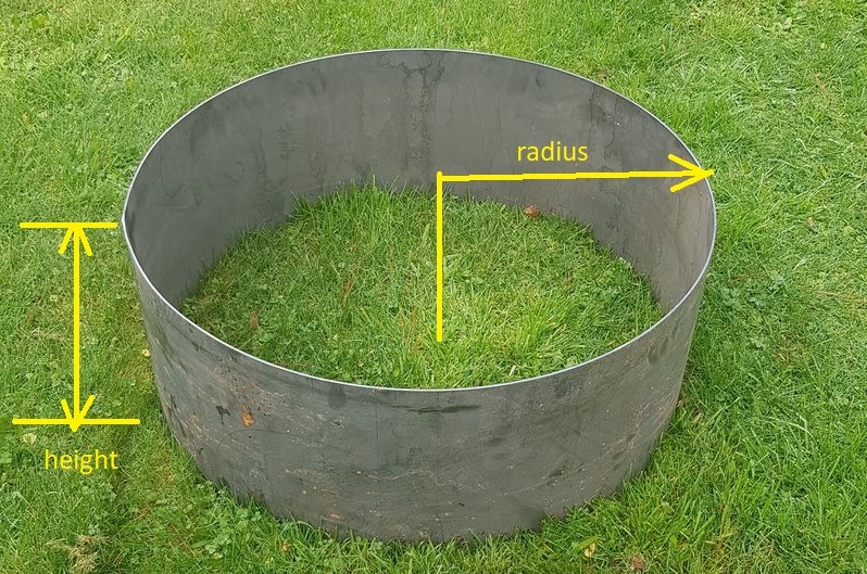 corten plant ring dimensions