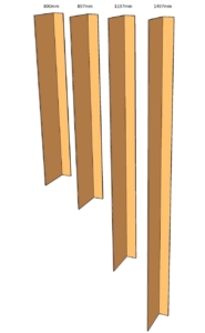 corten retaining wall posts