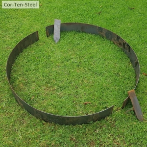 corten half tree rings layout