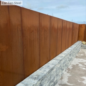 corten fence front view 1500mm tall
