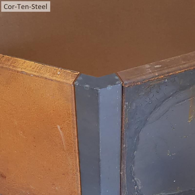 45deg square external corten panel joiner