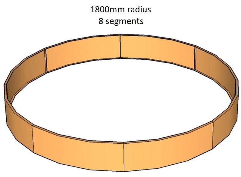 corten circular planter 1800mm radius