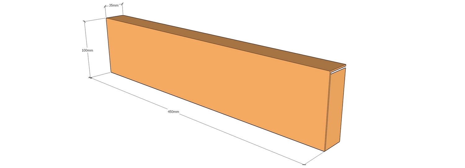 100mm tall corten edge flat top layout